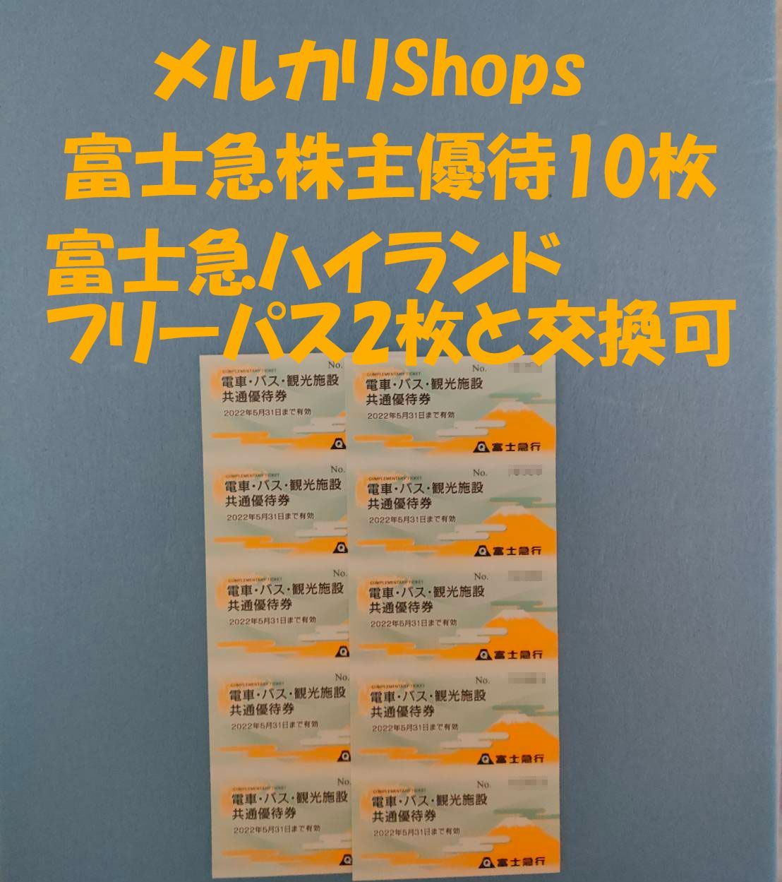 施設利用券富士急行 株主優待 - 遊園地/テーマパーク