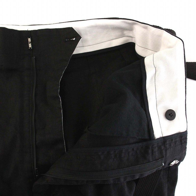 エンフォルド ENFOLD 24SS LINEN BELT WIDE TROUSERS リネン ベルト 