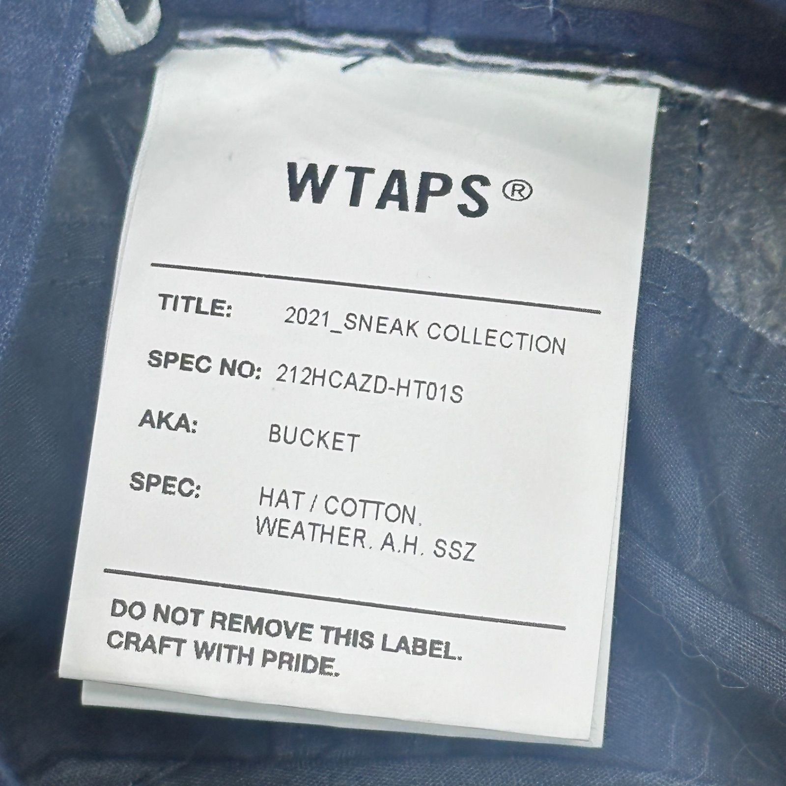 WTAPS × SSZ Akio Hasegawa バケットハット 212HCAZD-HT01S ダブル 