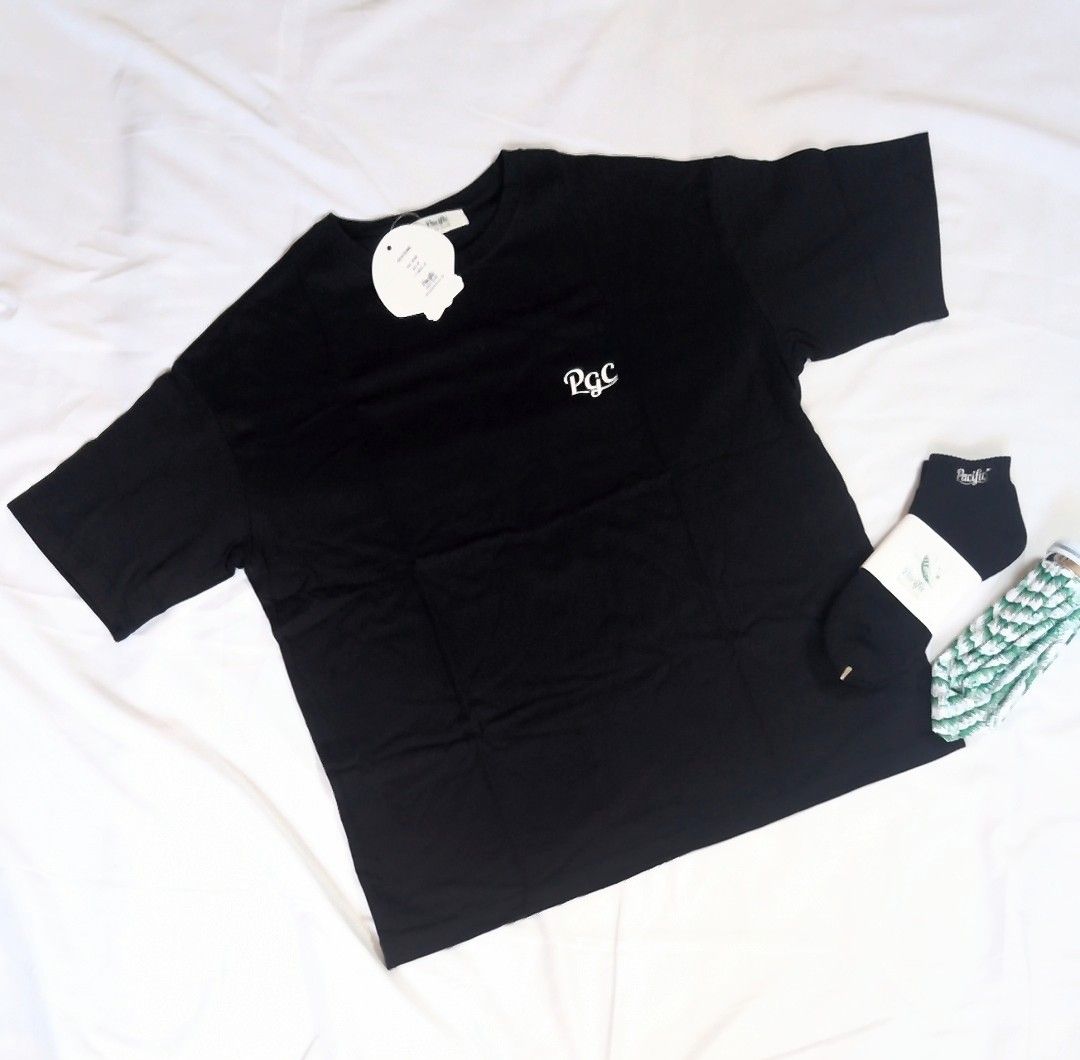 【216850】 pacific golf club パシフィック ゴルフクラブ ゴルフウェア　半袖Tシャツ　ソックス　氷嚢　3点セット　M メンズ  ・ ブラック