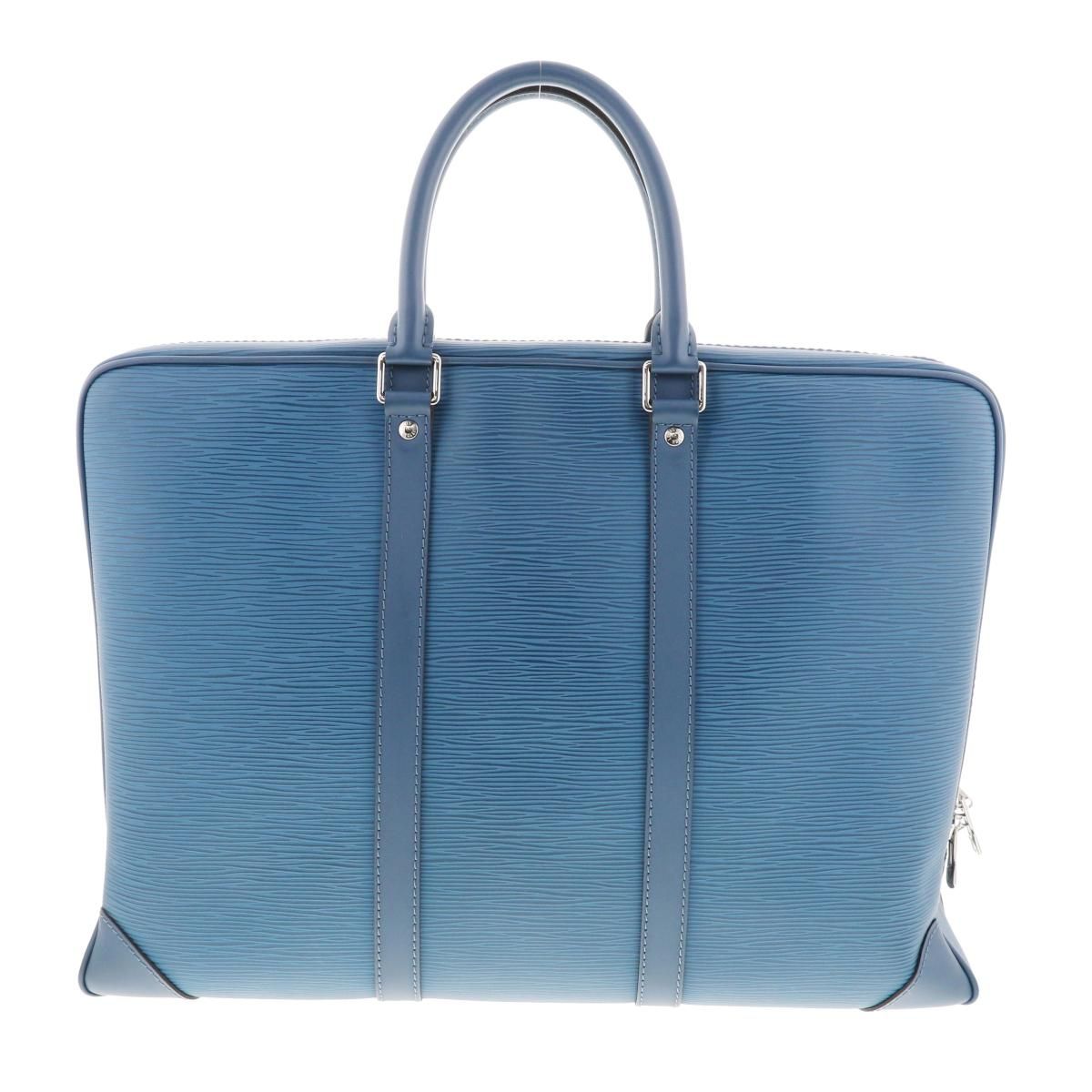LOUIS VUITTON エピ ポルトドキュマン ビジネスバッグ 青 ジャンク LOUIS VUITTON エピ ポルトドキュマン ビジネスバッグ 青
