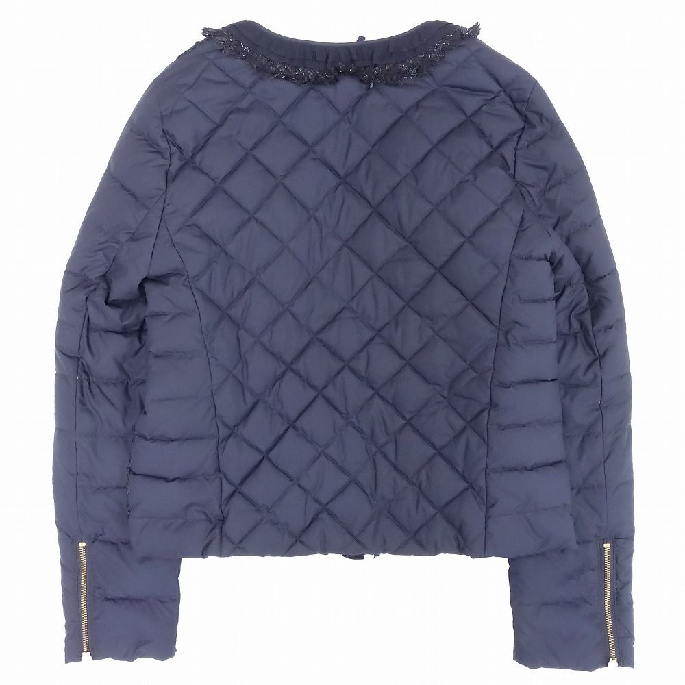 LANVIN en Bleu ランバンオンブルー ツイード 中綿 ノーカラー