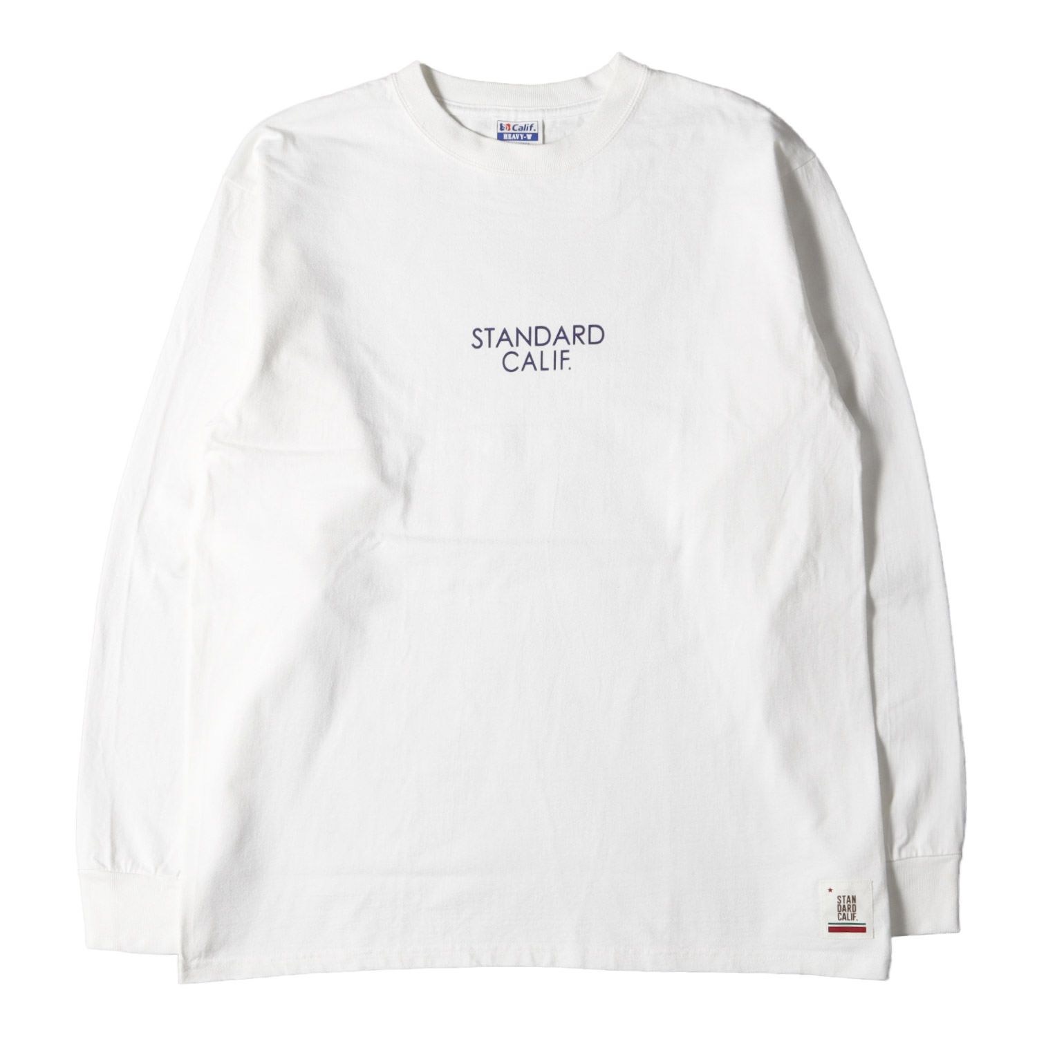 STANDARD CALIFORNIA スタンダードカリフォルニア Tシャツ サイズ:L / フロントロゴ ヘビーウェイト ロングスリーブTシャツ SD HEAVYWEIGHT LOGO LS / トップス 長袖 ロンT カットソー ホワイト 日本製