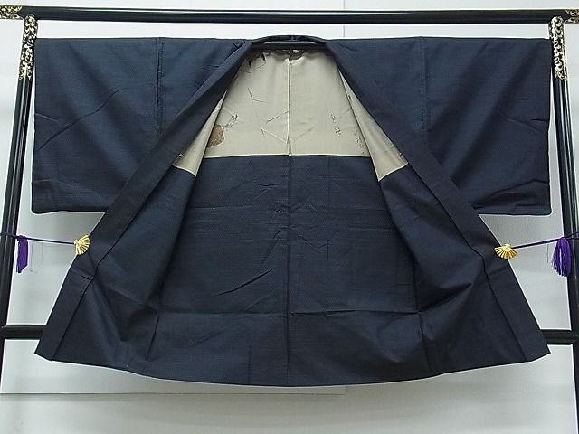 平和屋着物＃男性 長羽織 80亀甲 総詰め 正絹 逸品 未使用 CAAT5949id