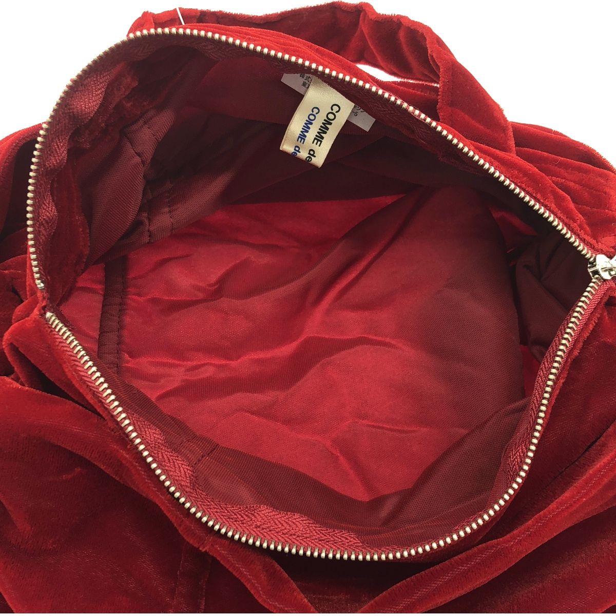 COMME des GARÇONS リボン付きレッドバッグ COMME des GARCONS GIRL - 希少 限定 レッド コムデギャルソン
