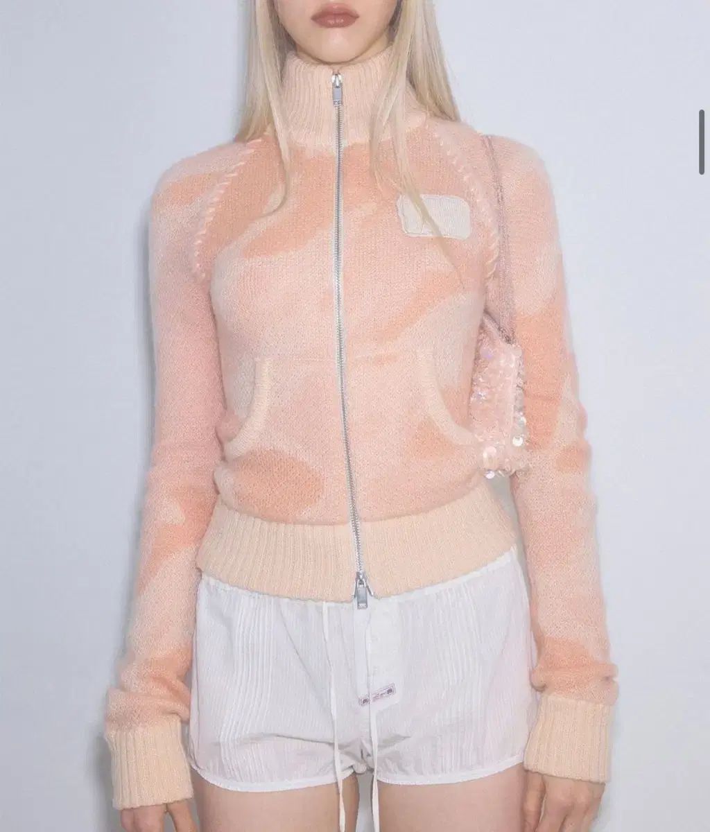 SCULPTOR スカルプター ニート ジップアップ ピーチ MUSINSA ムシンサ カーディガン タートルネック