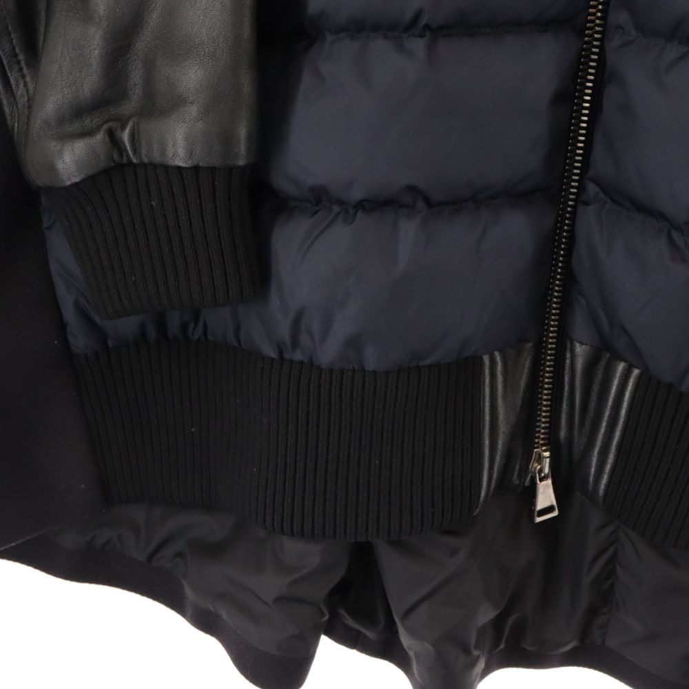 Moncler モンクレール　Blois レザー、ウールとダウンコンビが素敵! MONCLER (モンクレール) 15AW BLOIS ブロイス レザースリーブ ウール