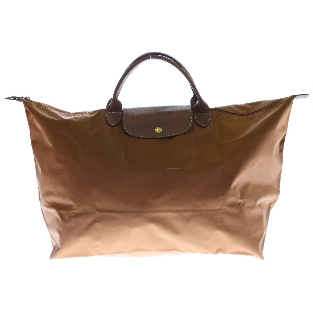 LONGCHAMP (ロンシャン) ボストンバッグ ロゴ刻印スナップ付きトート