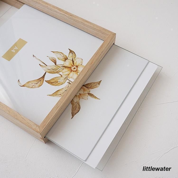 フォトフレーム ガラスフレーム A4サイズ 写真立て ポストカード 木製 おしゃれ かわいい ナチュラル 北欧インテリア 韓国インテリアmay NEXPOTALLINN_EU