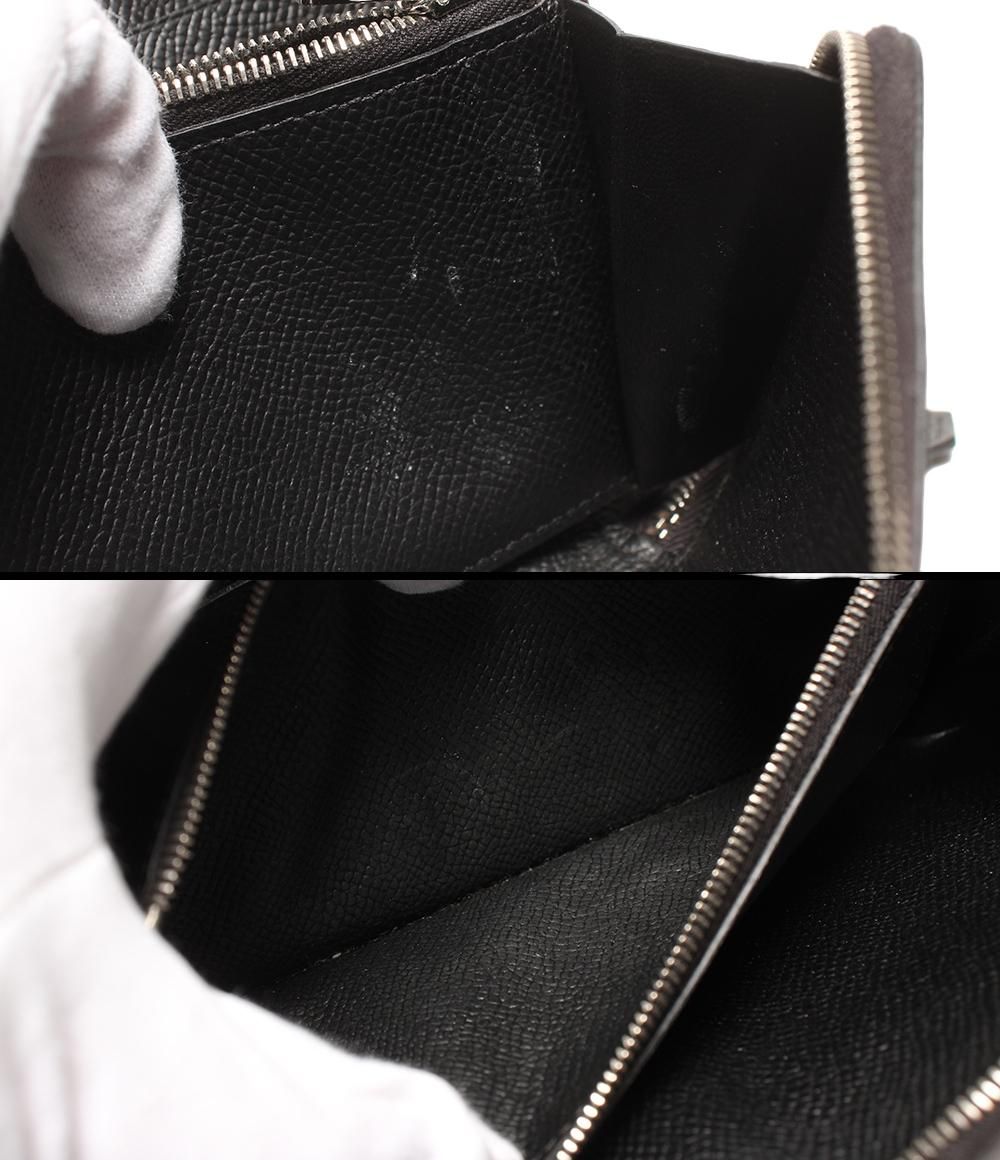 エルメス ラウンドファスナー長財布 Z刻印 シルバー金具 オールレザー アザップロング メンズ HERMES