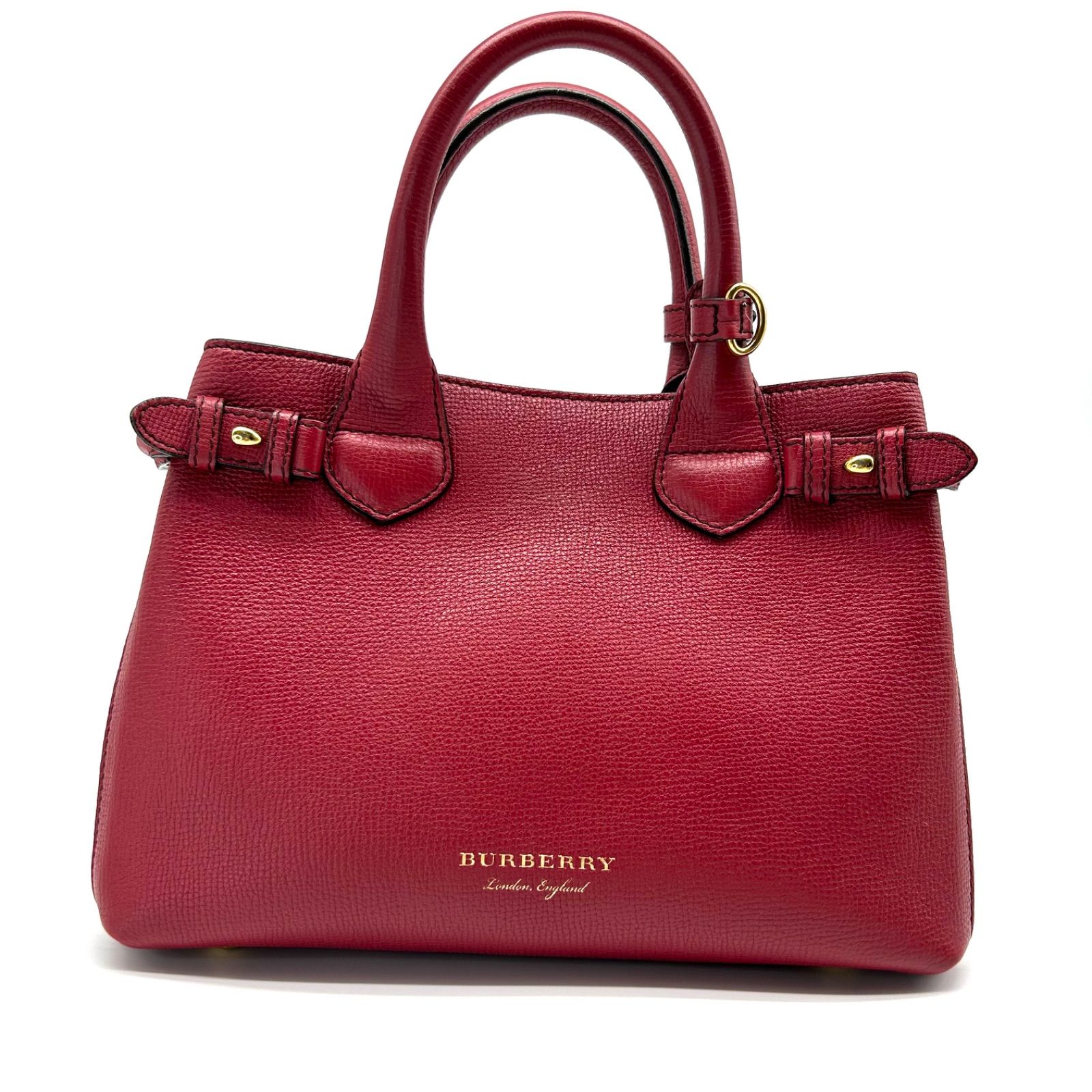 BURBERRY バーバリー レザー ハンドバック ノバチェック サイド 