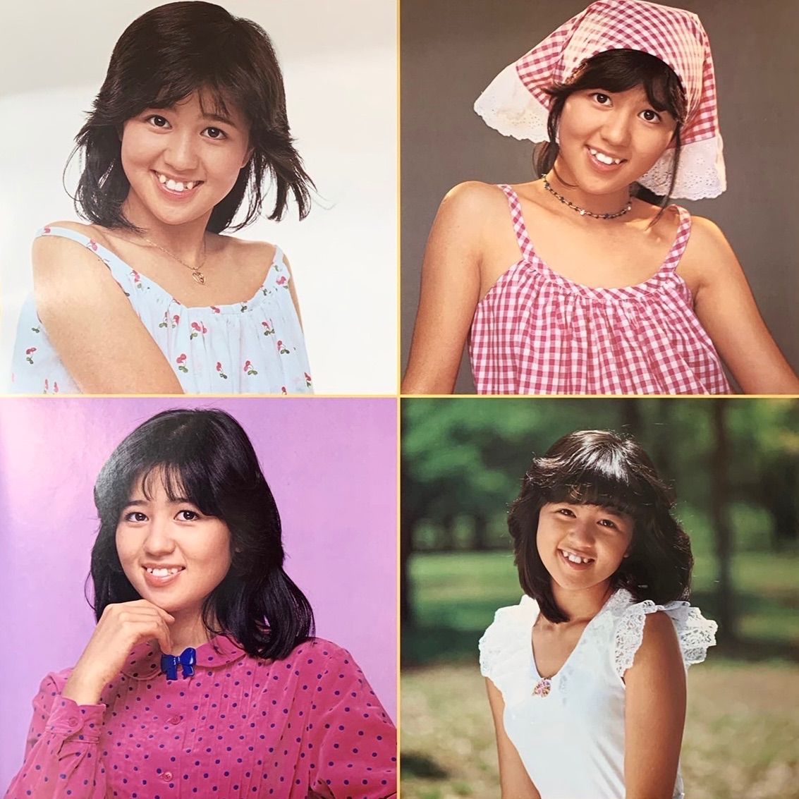 （３枚）石野真子　レア生写真　Vbセット 石野真子「レア生写真＋歌詞カード（私の首領）」セット（非売品