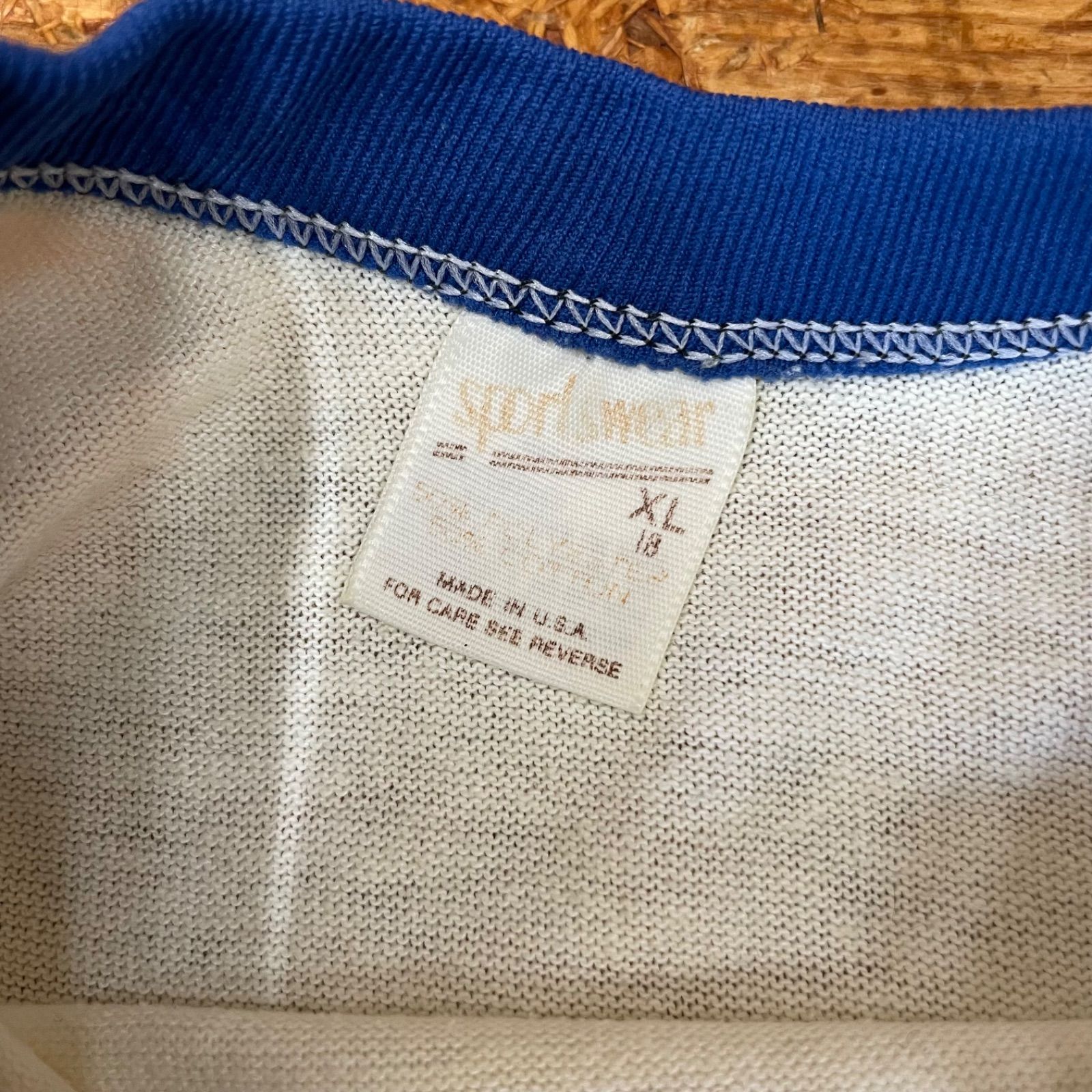 USA製 '70s~'80s sportswear ラグランTシャツ XL 旧タグ 半袖 US USA製 '70s~'80s sportswear ラグランTシャツ XL 旧タグ 半袖 US