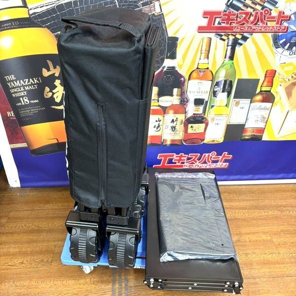 QUICKCAMP キャリーワゴン テーブル付き 折り畳み式 ブラック 湘南台店