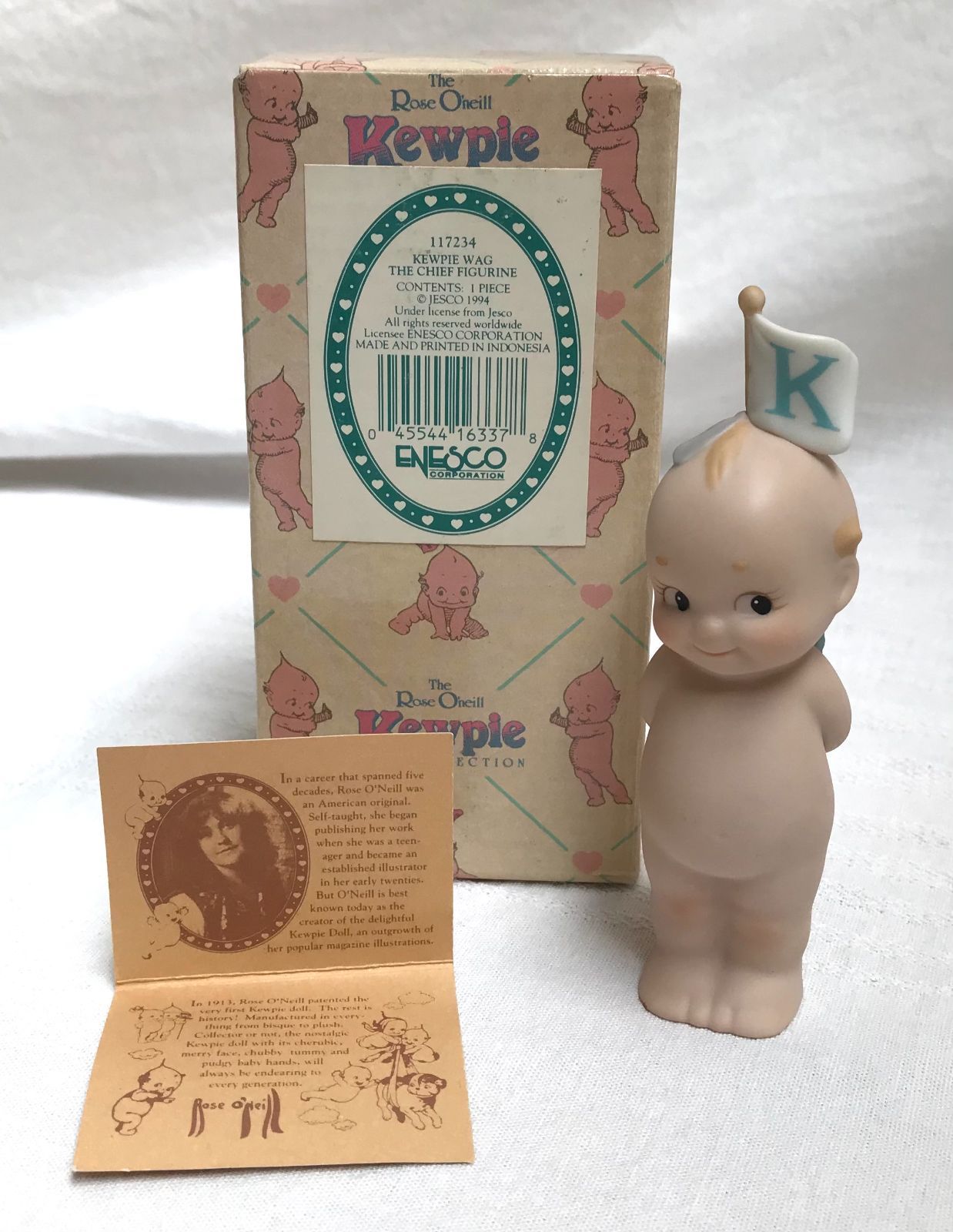 94 エネスコ ビスクドール キューピーENESCO KEWPIE WAG [THE CHIEF FIGRINE] ＃136 - メルカリ