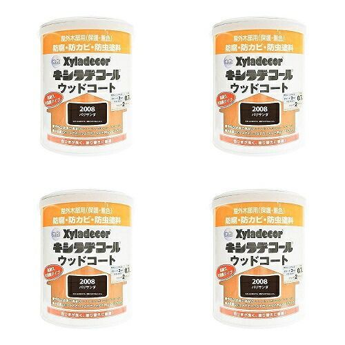 ＫＡＮＳＡＩ 水性ＸＤウッドコートＳ パリサンダ ０．７Ｌ 4缶セット