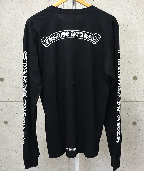 CHROME HEARTS 銀座店 クロムハーツ 美品 スクロールラベル 袖ロゴ ロンT 長袖 メンズ size:L 黒 95332 -  『ウマ娘』新CMが公開