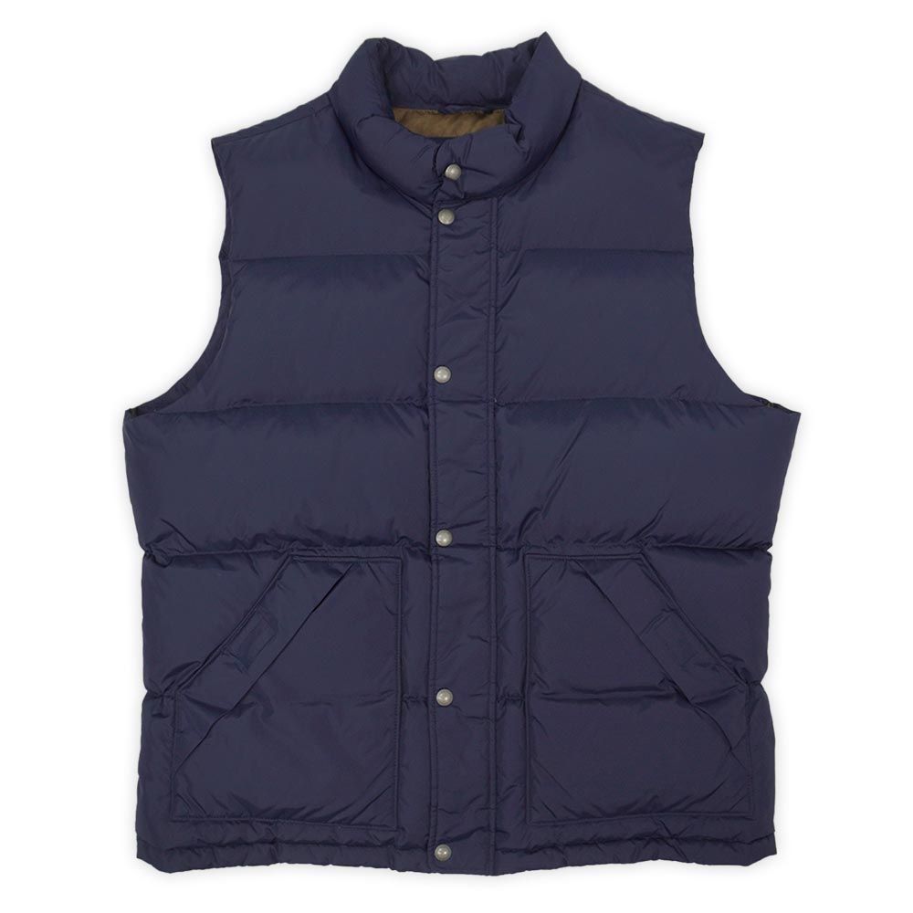ランズエンド LANDS END 00s Y2K 2000年代 ダウンベスト DOWN VEST 定番 無地 シンプル USA ヴィンテージ アメリカ 古着 メンズ ベスト ジレ ダークネイビー | 濃紺 L
