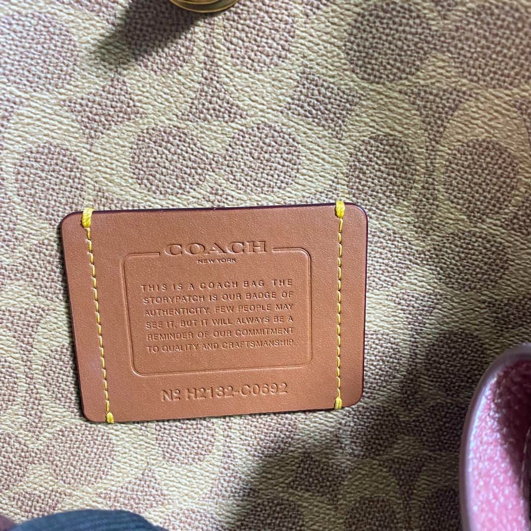 coach C0692 ピンクウィロウトートバッグ レザー ターンロック