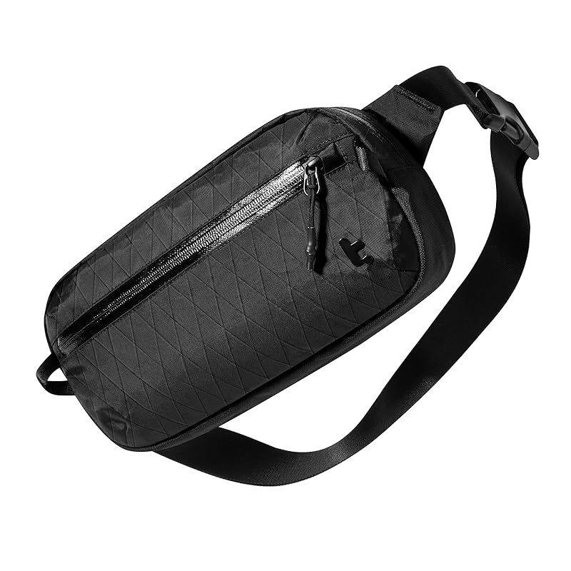 tomtoc 3.5L X-Pac ボディバッグ 軽量 スリングバッグ ショルダーバッグ 斜めがけバッグ メンズ レディース 撥水 旅行 お出掛け サイクリング アウトドア 散歩 ブラック