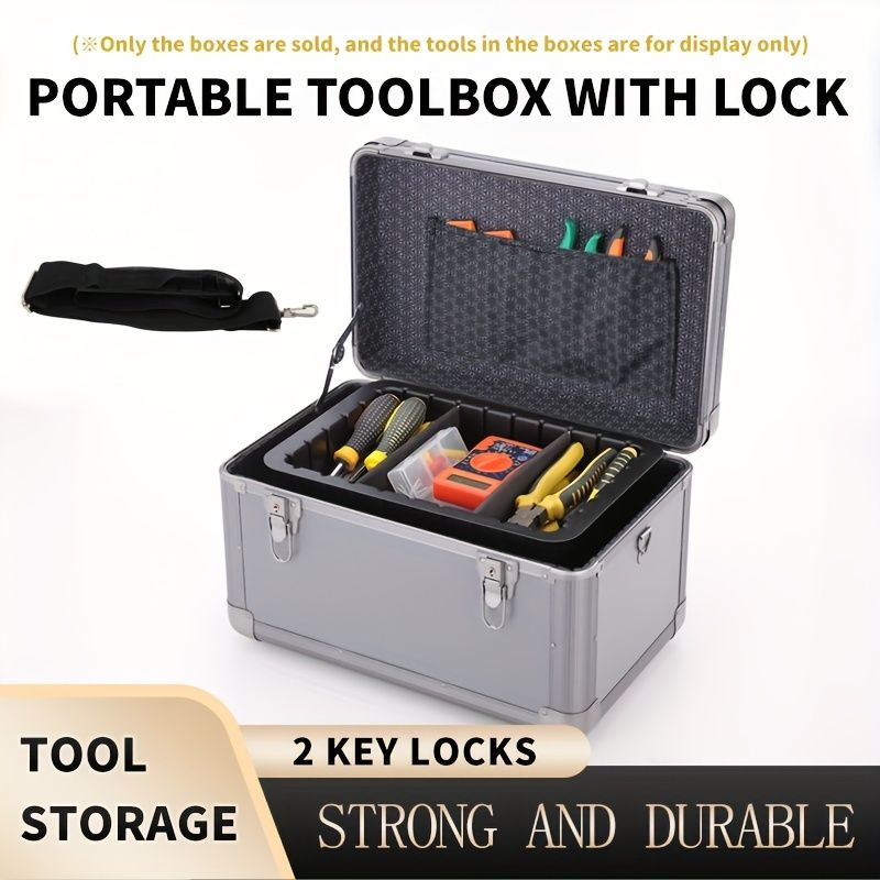 ハードウェアツールを収納するための工具ボックス ロック機能 多機能デザイン 家庭用修理に適しています