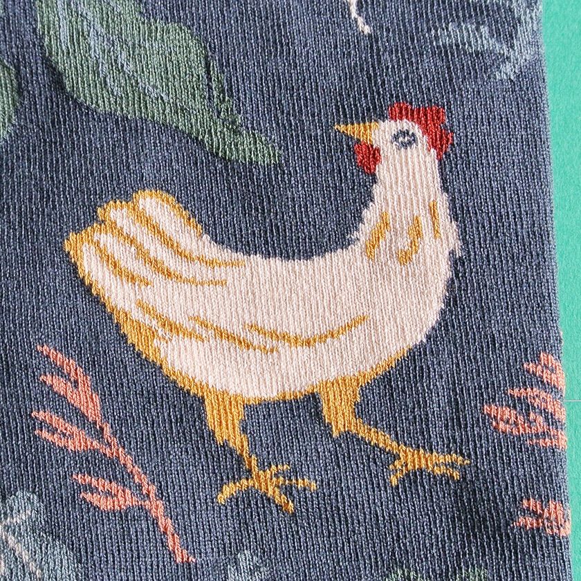 靴下 ニワトリ Bonne Maison ソックス 22〜24cm フランス-5