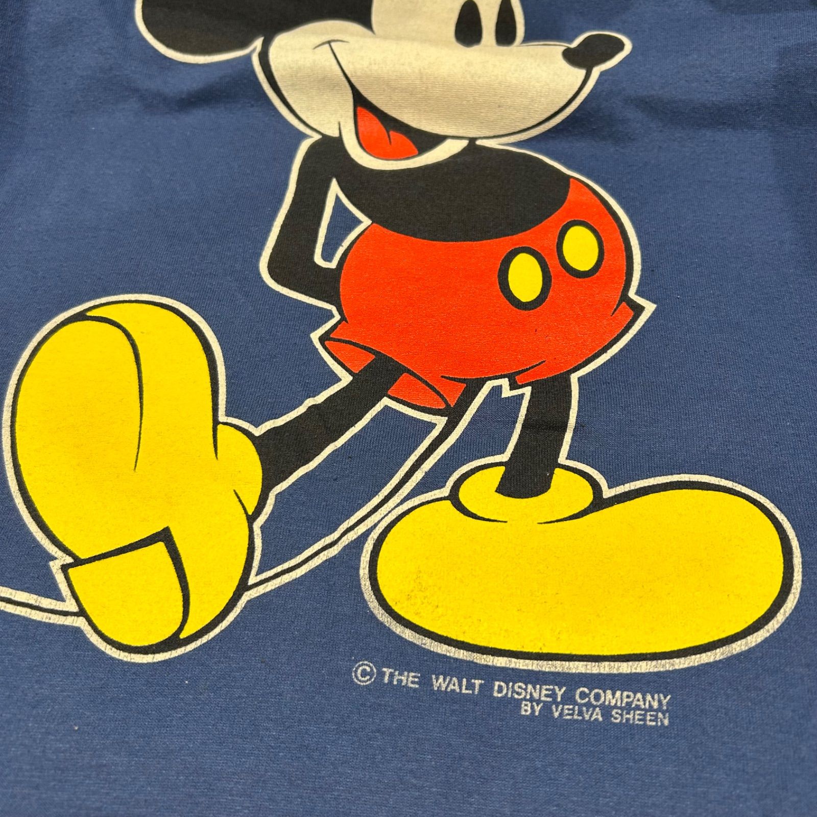 A4149b 80&rsquo;s DISNEY MICKEY MOUSE ディズニー ミッキー Tシャツ フロリダ 青 S