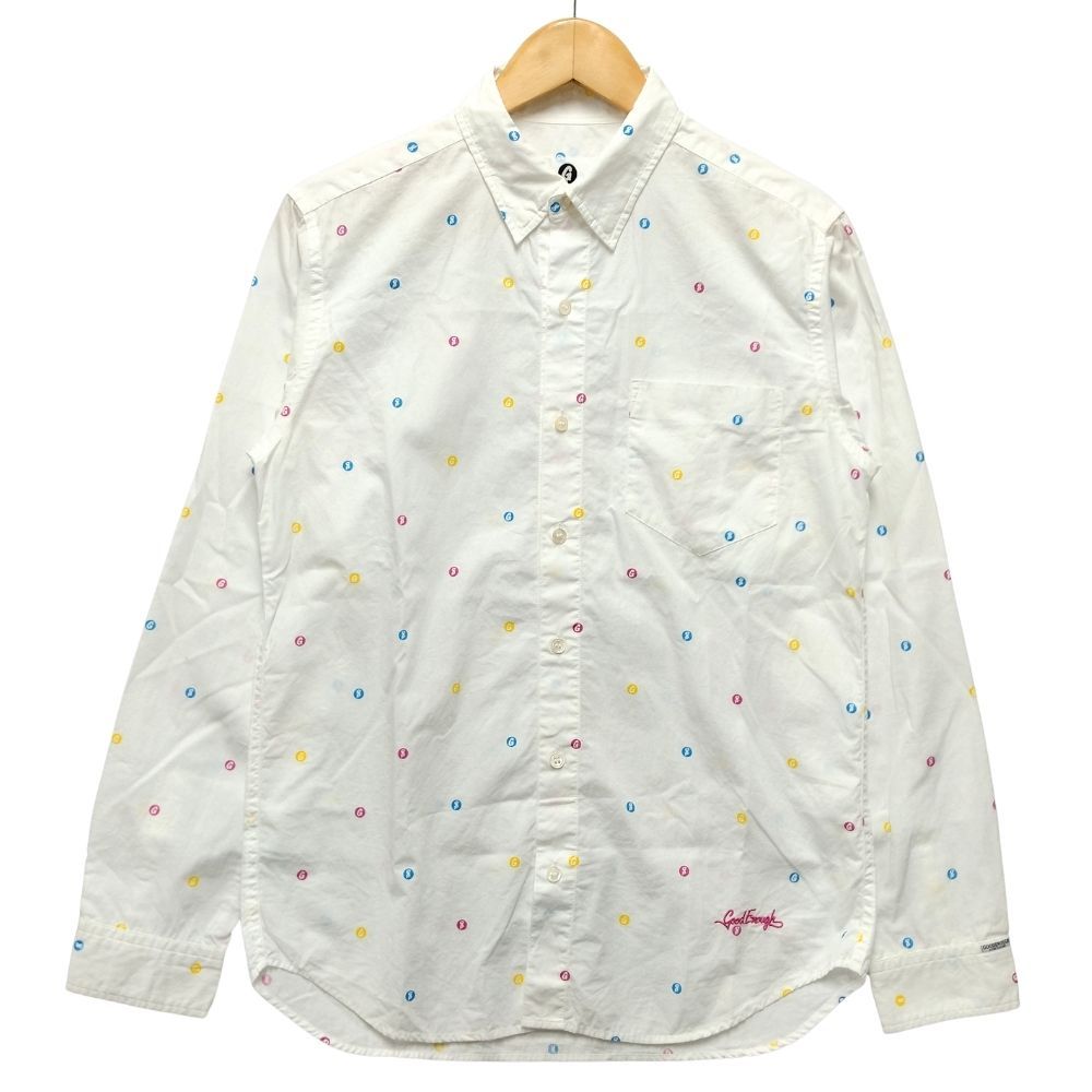 GOODENOUGH 長袖シャツ M ベージュ　丸襟　ムラジュン着用　裏原 GOODENOUGH 長袖シャツ M ベージュ 丸襟 ムラジュン着用 裏原