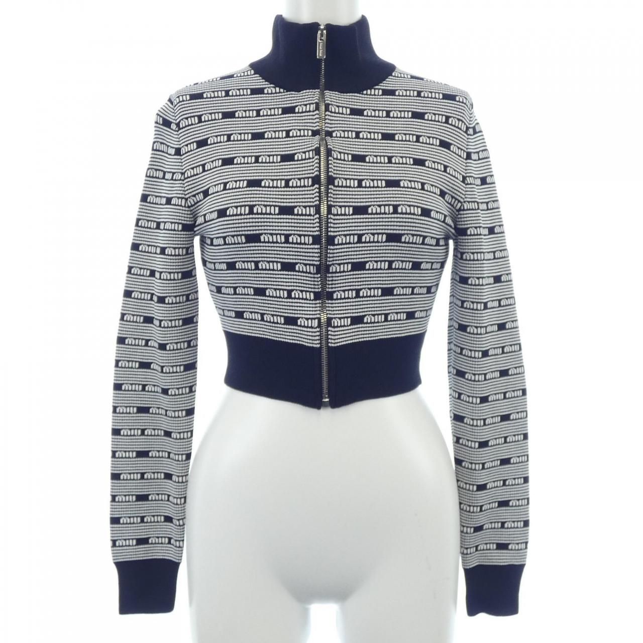 BEARDSLEY ギャザー ノーカラー ブルゾン ネイビー レディース