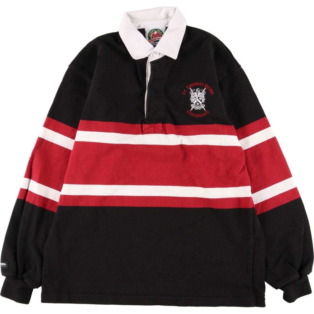 古着 BARBARIAN RUGBY WEAR 長袖 ラガーシャツ メンズM/eaa352145
