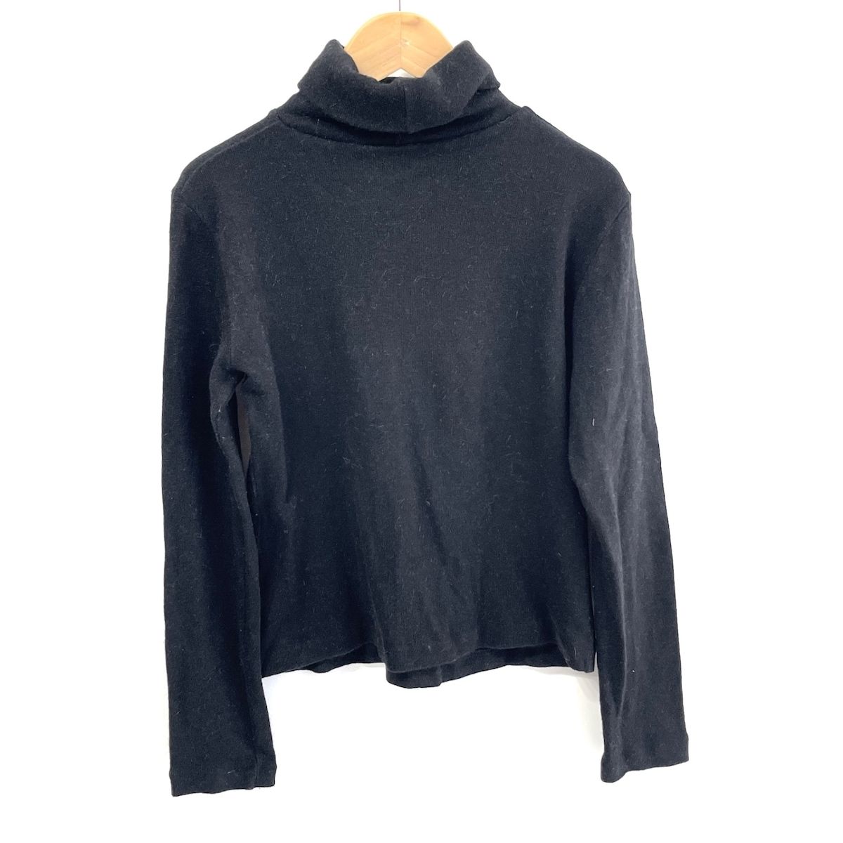 FENDI(フェンディ) 長袖セーター サイズUSA6 M レディース美品 - 黒×白 ハイネック/FFロゴ/刺繍