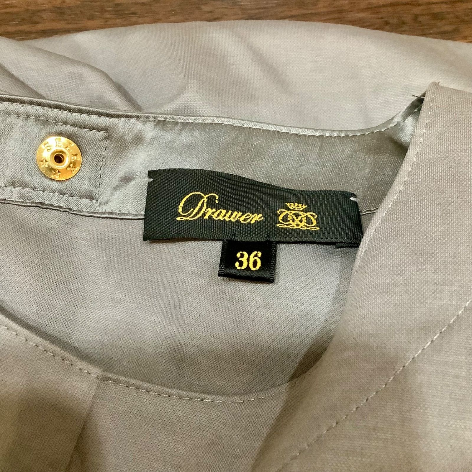 Drawer ドゥロワー 23SS クルーネックコットン半袖ロングワンピース  