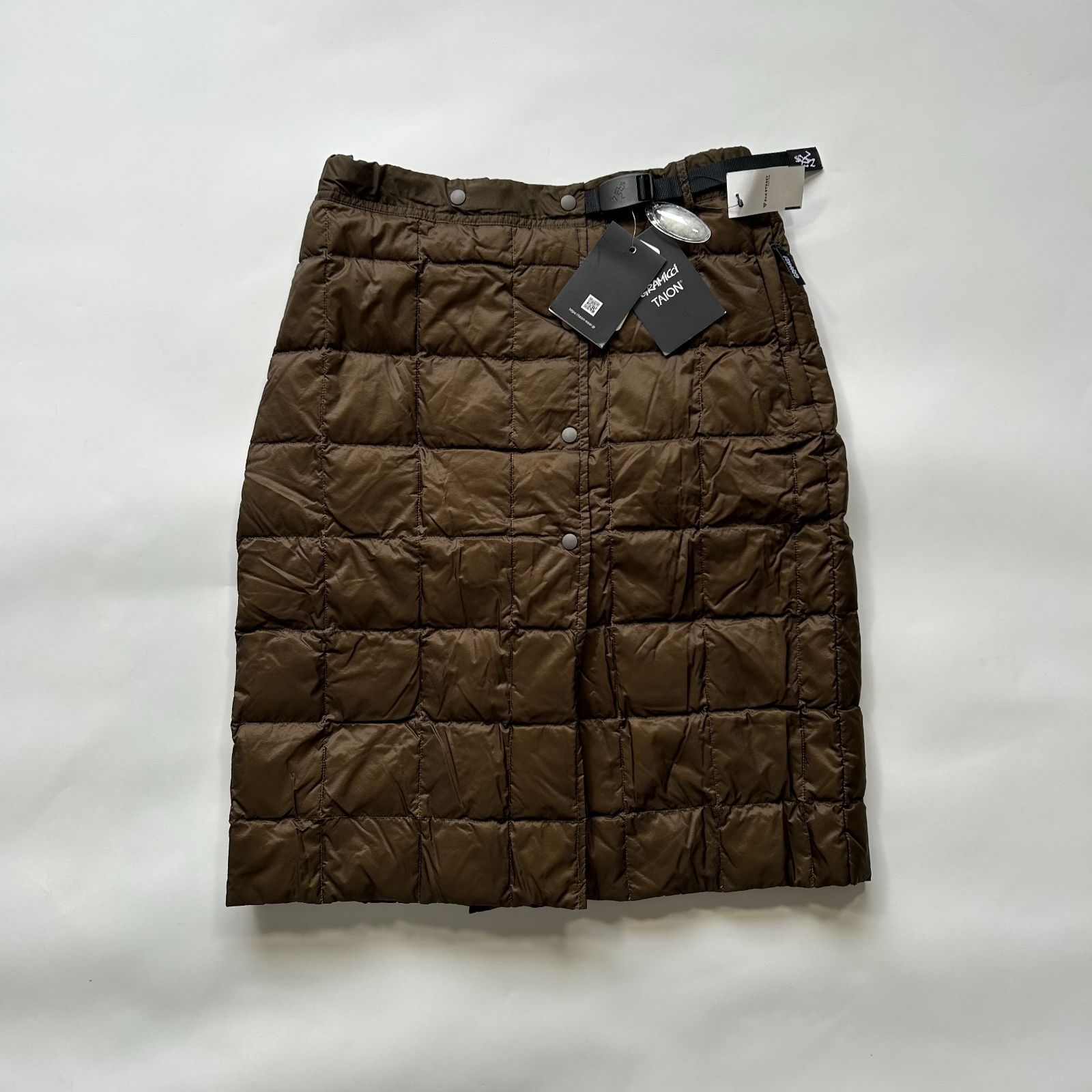 タグ付 GRAMICCI×TAION グラミチ ×タイオン ダウンスカート M ブラウン