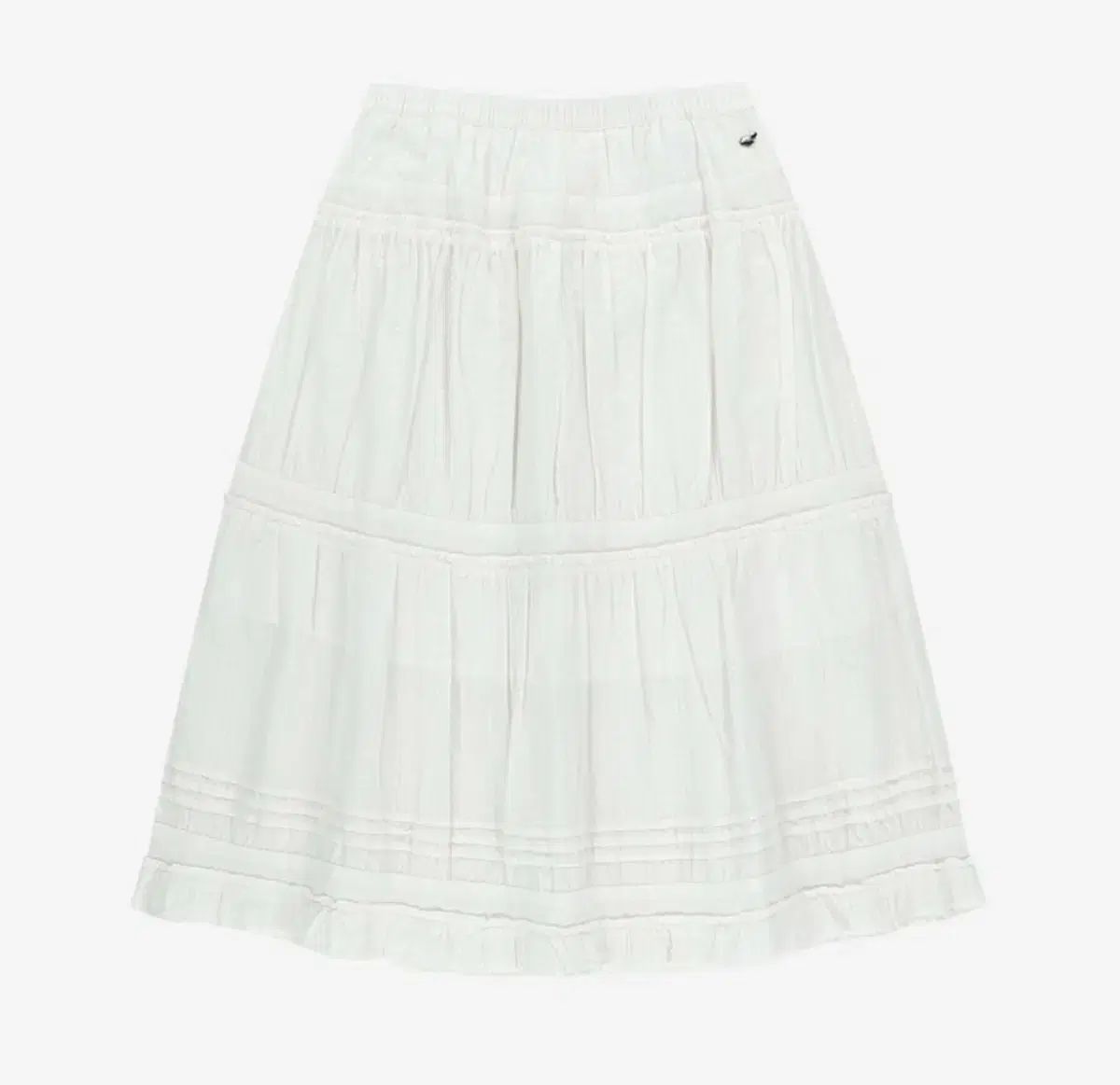 ISSEY MIYAKE イッセイミヤケ シャーリング スカート ミディ丈 白 サイズ 1