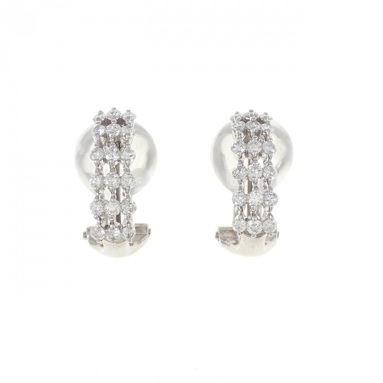 K18WG ダイヤモンド ピアス|イヤリング 0.50CT