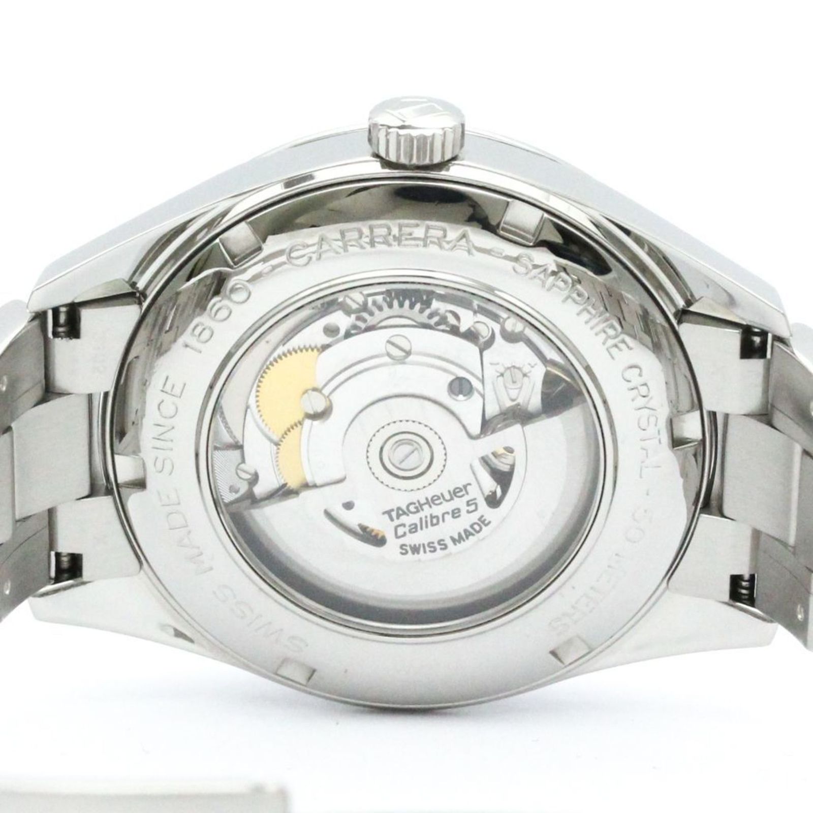 TAG HEUER 磨き済 カレラ キャリバー 5 自動巻き メンズ タグホイヤー (TAG HEUER) カレラ キャリバー5 ステンレススチール