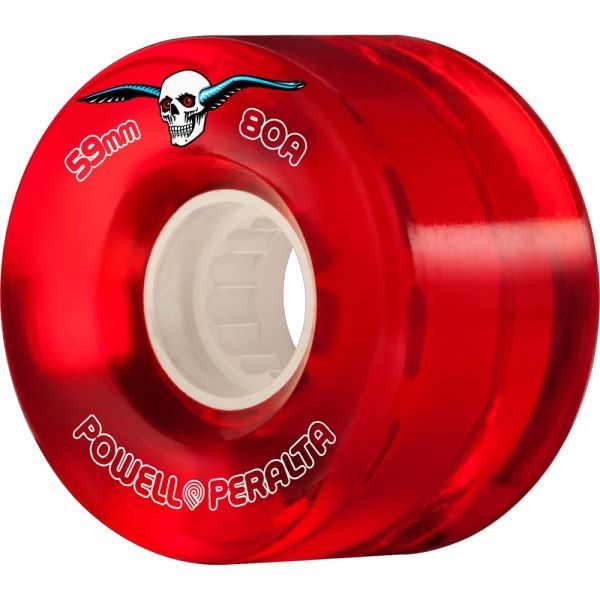 59mm 80A POWELL PERALTA  パウエル・ペラルタ (RED CLEAR) CRUISER Skateboard Wheels 4pk ソフトウィール SOFT クルーザーフィルマー用【スケートボード/スケボー/SKATEBOARD】