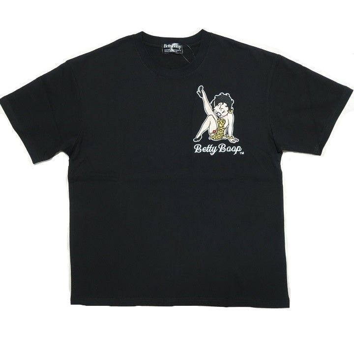 新品】Tシャツ 黒 Lサイズ ベティちゃんBETTY BOOP キスマーク