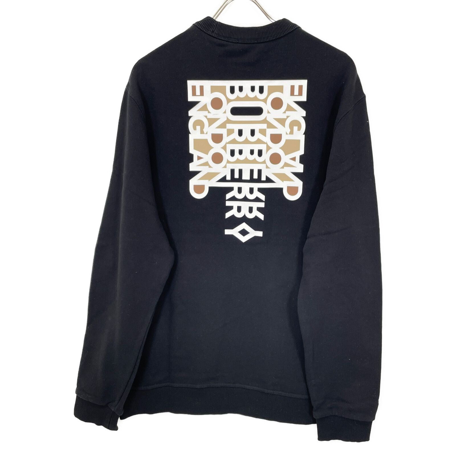 バーバリーロンドン　スウェットトレーナー　ロゴ　ブラック　XL BURBERRY バーバリー ロゴ スウェット XL 新作 バーバリーロンドン