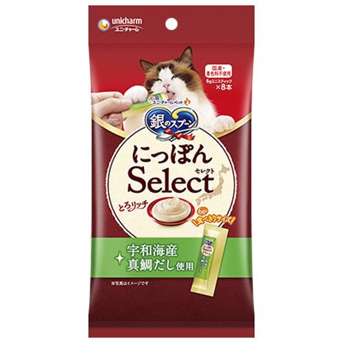 ユニ チャーム 銀のスプーン おやつ にっぽんSelect とろリッチ 宇和海産真鯛だし 48g 6g×8本 ×48袋