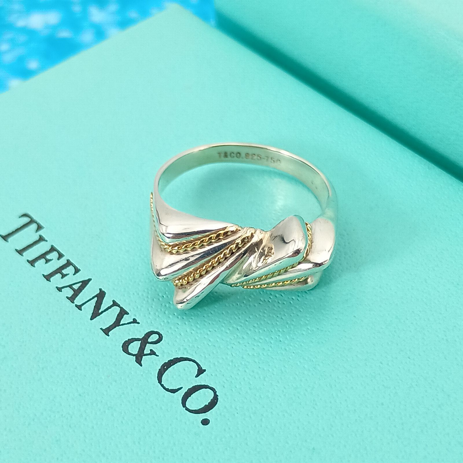 TIFFANY&Co ティファニー 12号 ツイストコンビリング レディース 指輪