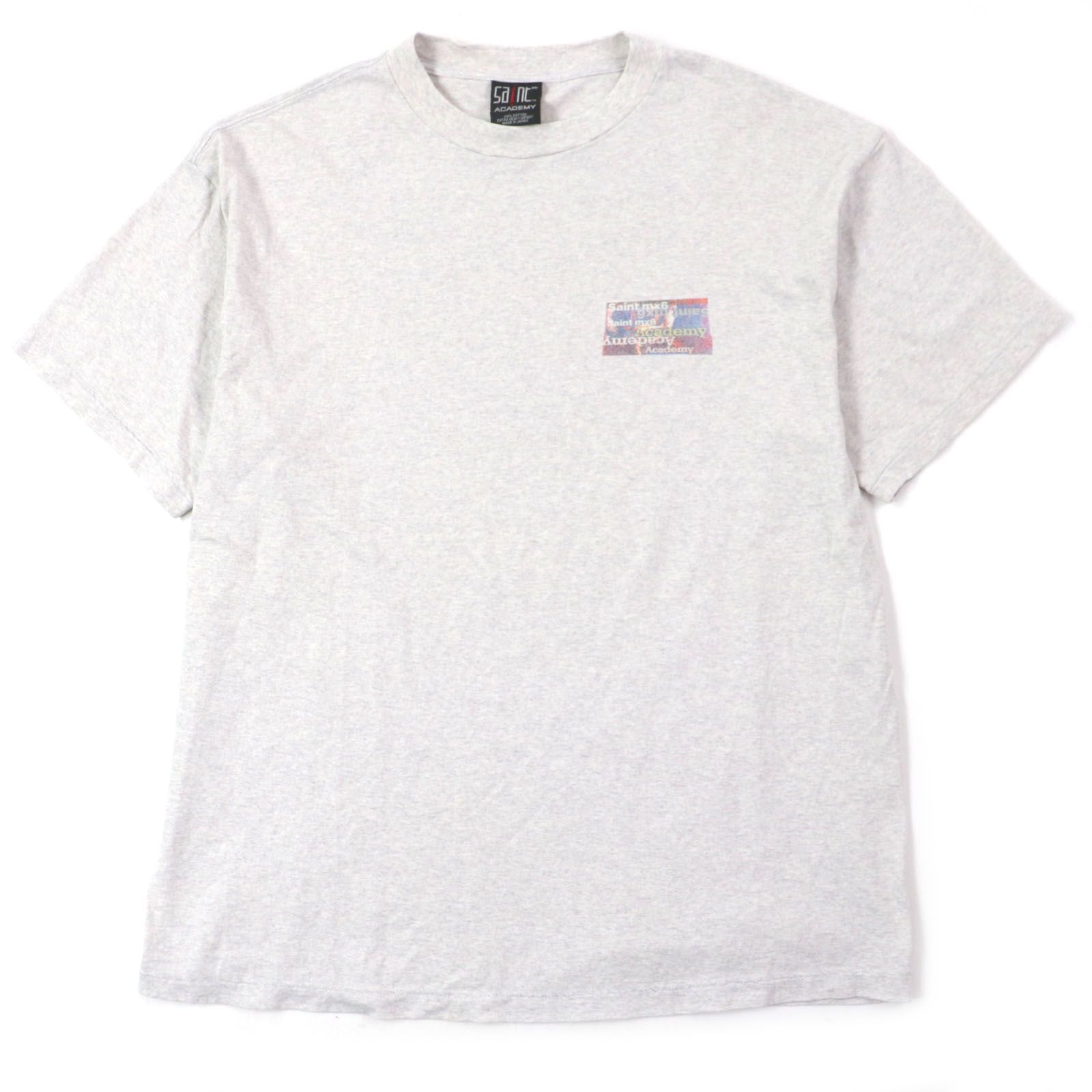 美品▼セント マイケル シャーマー アカデミー 23SS SM-S23-0000-086 ヴィンテージ加工 クルーネック  半袖Ｔシャツ XL 正規品 メンズ 美品▽SAINT Mxxxxxx SHERMER ACADEMY セント マイケル シャーマー