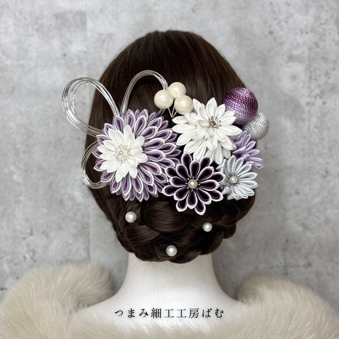 七五三 三歳の女の子のお支度 正絹お宮参り初着 襦袢まで全て