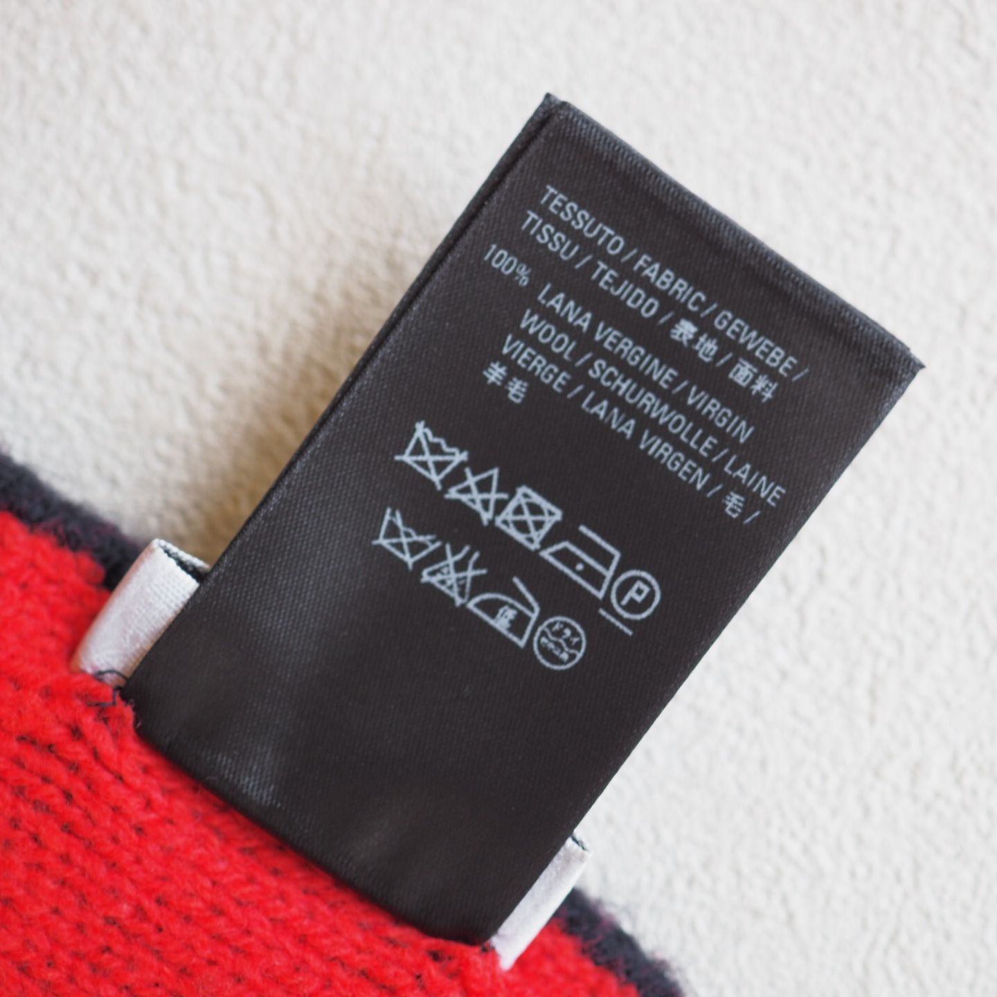 バレンシアガ BALENCIAGA18AW オールオーバー ロゴマフラー ネイビー 