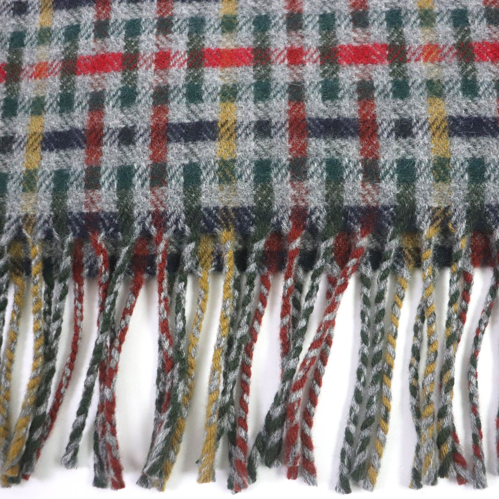 極美品□HERMES エルメス カシミヤ100％ Hロゴ チェック柄 大判 
