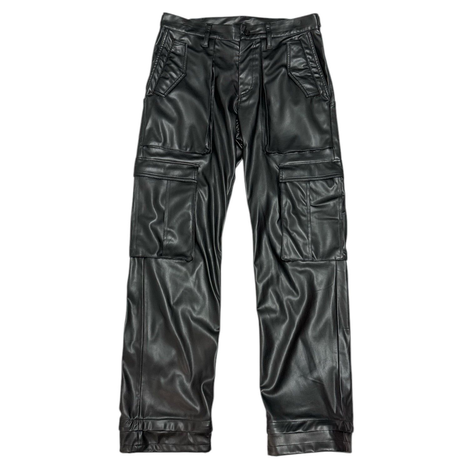 BASICKS　Faux Leather Cargo Pants