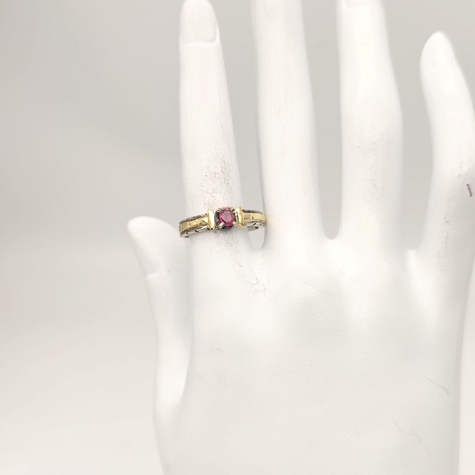 美品】ルビーデザインリング K18×シルバー925 SILVER 12号 - メルカリ