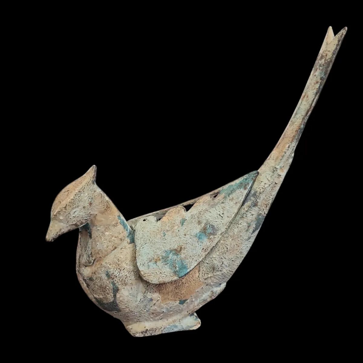 高級工芸品 瑞鳳堂 日本の国鳥 雉子 香炉 美術鋳物 ブロンズ 鳥 置物 