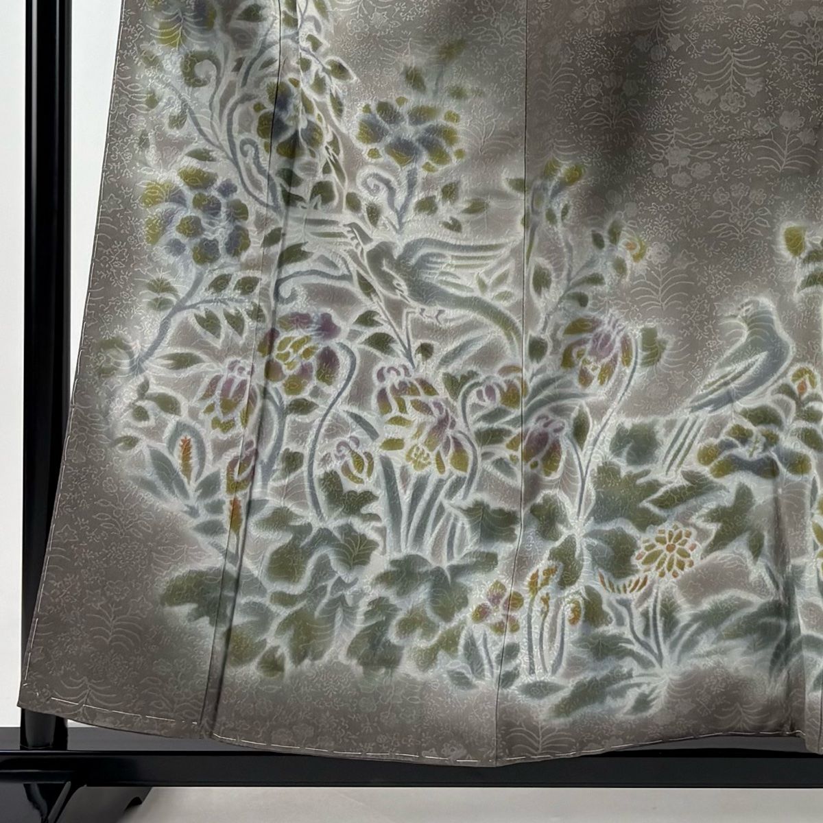 平和屋着物▽藤倉守正 訪問着 本塩沢 単衣 流水文 正絹 逸品 AABB7728jh