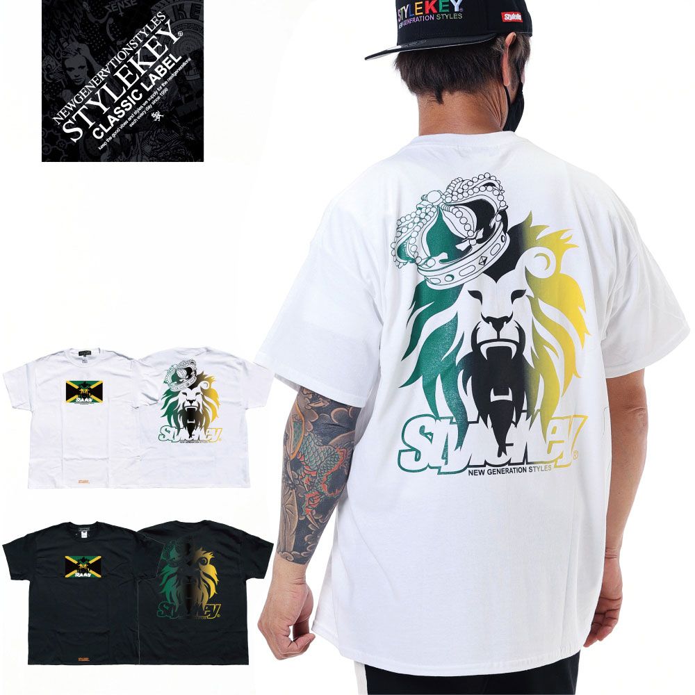STYLEKEY CLASSIC LABEL スタイルキー クラシック・レーベル 半袖Tシャツ REIGNING KING S/S TEE(SK99CL-SS14) ストリート系 レゲエ B系 バンド 大きいサイズ